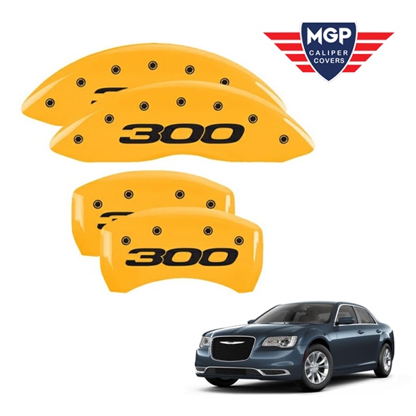 【MGP 正規品】 11-20y クライスラー 300 300C 専用設計 ブレーキ キャリパーカバー イエロー クライスラー300(2017)ロゴ 32020S301YL