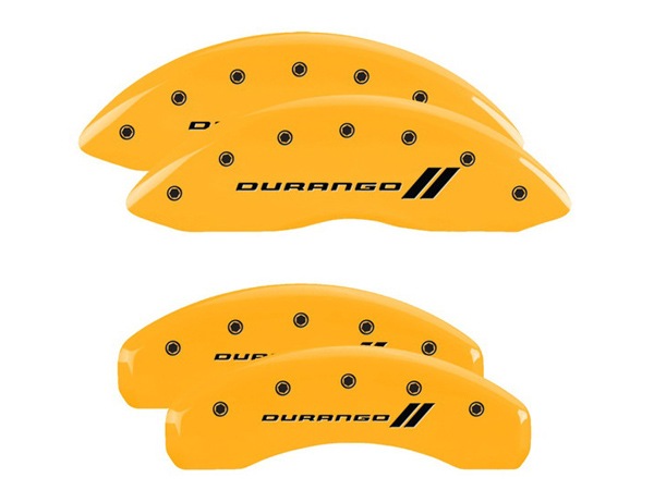 【MGP 正規品】 07-09y ダッジ デュランゴ 専用設計 ブレーキ キャリパーカバー イエロー デュランゴロゴ アルミ製 12043SDGOYL