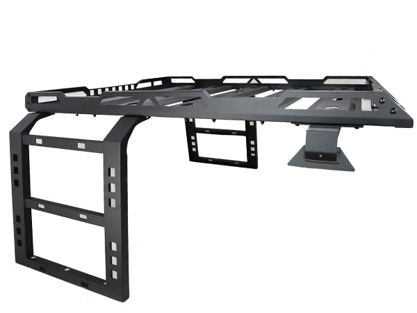 カリフォルニアカスタム ジープ JK ラングラー アンリミテッド 4ドア 純正ハードトップ車 サイドラダー付 ルーフラック クロスバー ベースキャリア ルーフキャリア ブラック マンガン鋼