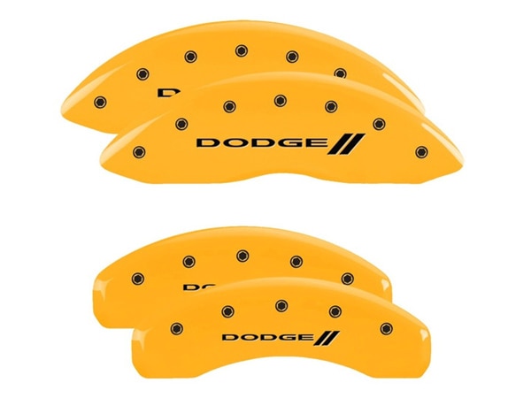【MGP 正規品】 06-20y ダッジ マグナム チャージャー 専用設計 ブレーキ キャリパーカバー イエロー ダッジロゴ 12088SDD3YL