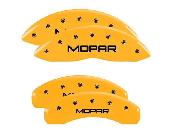 【MGP 正規品】 06-20y ダッジ マグナム チャージャー チャレンジャー 専用設計 ブレーキ キャリパーカバー イエロー MOPARロゴ 12088SMOPYL