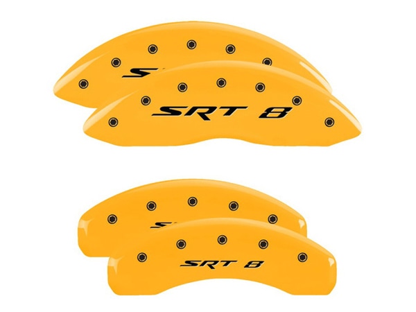 【MGP 正規品】 06-20y ダッジ マグナム チャージャー 専用設計 ブレーキ キャリパーカバー イエロー SRT8ロゴ アルミ製 12088SSR8YL