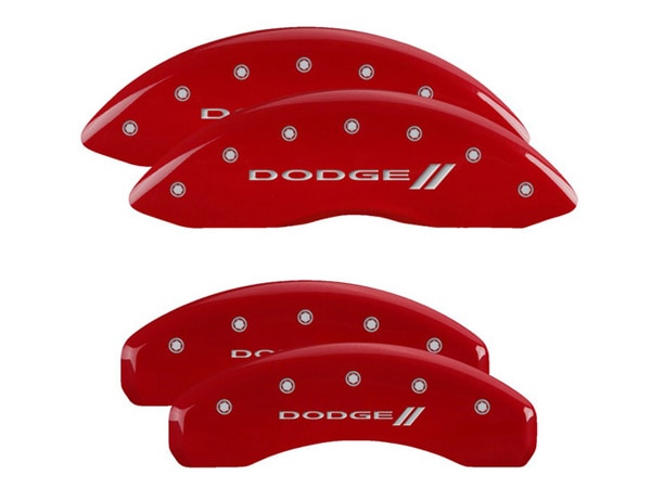 【MGP 正規品】 02-06y ダッジ ラム1500 ラムバン1500 デュランゴ 専用設計 ブレーキ キャリパーカバー レッド ダッジロゴ 12134SDD3BK