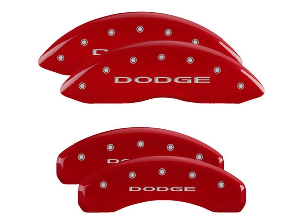 【MGP 正規品】 02-06y ダッジ ラム1500 ラムバン 専用設計 ブレーキ キャリパーカバーレッド ダッジ(ノーストライプ)ロゴ 12134SDD4RD