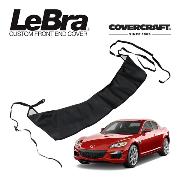 【CoverCraft/LeBra 正規品】 専用設計 ノーズブラ ハーフタイプ ボンネットブラ フードカバー フロントカバー フロントマスク 虫除け 飛び石 対策 マツダ RX-8 ABA-SE3P 前期 カバークラフト