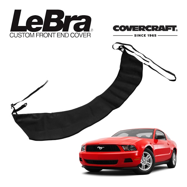 【CoverCraft/LeBra 正規品】 専用設計 ノーズブラ ハーフタイプ ボンネットブラ フードカバー フロントカバー フロントマスク 虫除け 飛び石 対策 10-12y フォード マスタング Base GT カバークラフト