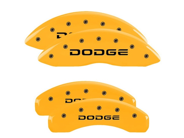【MGP 正規品】 02-06y ダッジ ラム1500 ラムバン 専用設計 ブレーキ キャリパーカバー イエロー ダッジ(ブロークンD)ロゴ 12134SDODYL