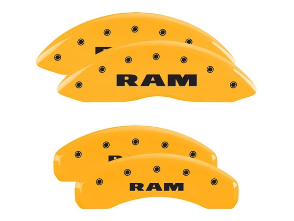 【MGP 正規品】 02-05y ダッジ ラム1500 ラムバン 専用設計 ブレーキ キャリパーカバー イエロー ラムロゴ アルミ製 12134SRAMYL