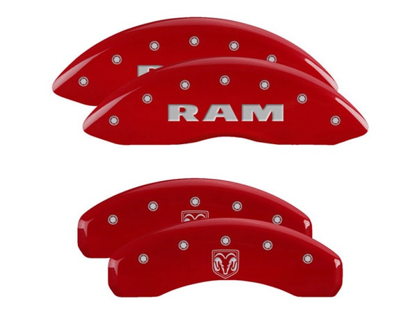 【MGP 正規品】 02-05y ダッジ ラム1500 ラムバン 専用設計 ブレーキ キャリパーカバー レッド ラム ラムヘッドロゴ アルミ製 12134SRMHRD