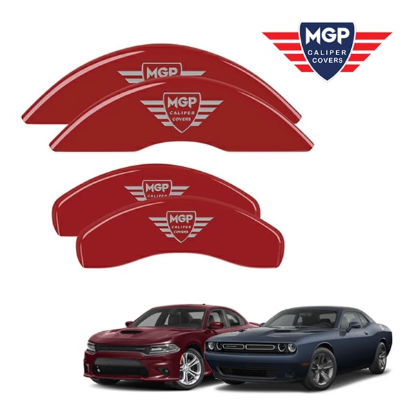 【MGP 正規品】 11-21y ダッジ チャージャー チャレンジャー SXT GT R/T 専用設計 ブレーキ キャリパーカバー レッド MGPロゴ 12162SDD4RD