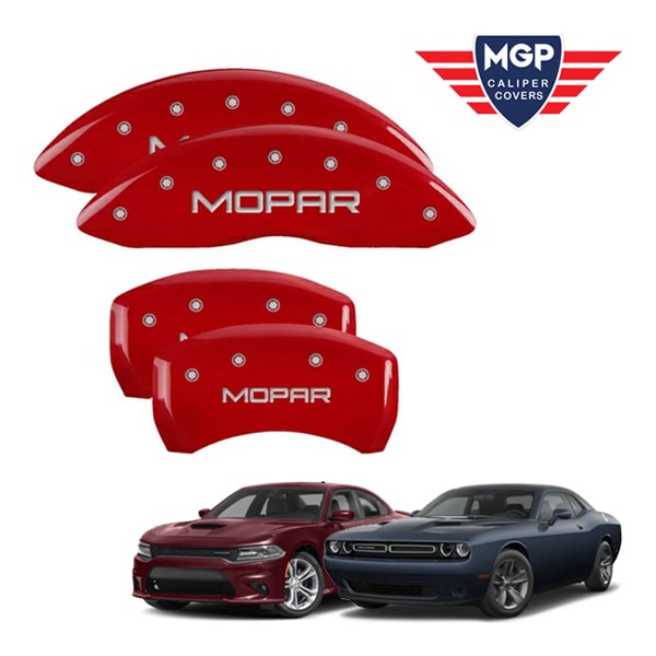【MGP 正規品】 11-21y ダッジ チャージャー チャレンジャー 専用設計 ブレーキ キャリパーカバー レッド MOPARロゴ 12162SMOPRD