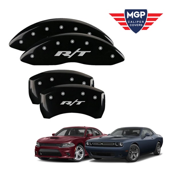 【MGP 正規品】 11-21y ダッジ チャージャー チャレンジャー 専用設計 ブレーキ キャリパーカバー ブラック RT1(トラック)ロゴ 12162SRT1BK