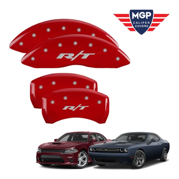 【MGP 正規品】 11-21y ダッジ チャージャー チャレンジャー 専用設計 ブレーキ キャリパーカバー レッド RT1(トラック)ロゴ 12162SRT1RD
