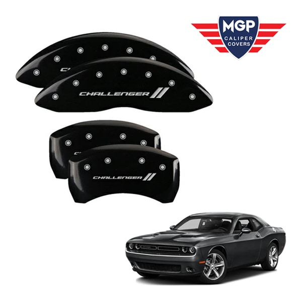 【MGP 正規品】 11-21y ダッジ チャレンジャー SXT GT R/T 専用設計 ブレーキ キャリパーカバー ブラック チャレンジャーロゴ 12181SCL1BK