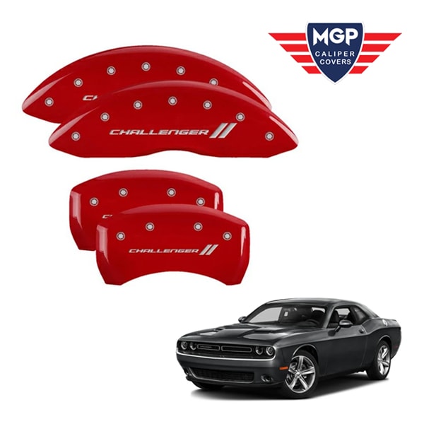 【MGP 正規品】 11-21y ダッジ チャレンジャー SXT GT R/T 専用設計 ブレーキ キャリパーカバー レッド チャレンジャーロゴ 12181SCL1RD