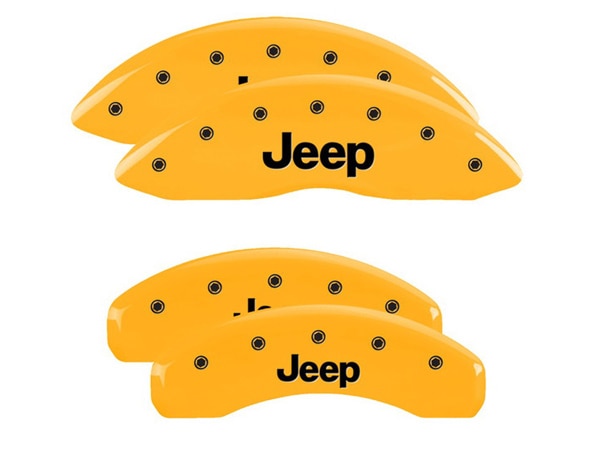 【MGP 正規品】 ジープ 05-10y グランドチェロキー WK | コマンダー XK 専用設計 ブレーキ キャリパーカバー イエロー Jeepロゴ 42002SJEPYL