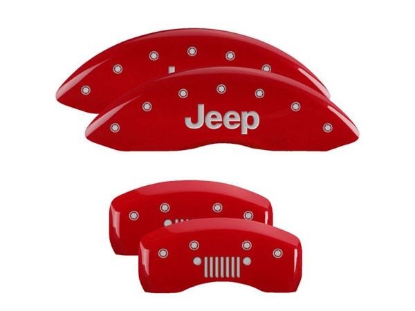 【MGP 正規品】 07-16y ジープ コンパス パトリオット 専用設計 ブレーキ キャリパーカバー レッド Jeep ジープグリルロゴ 42003SJPLRD