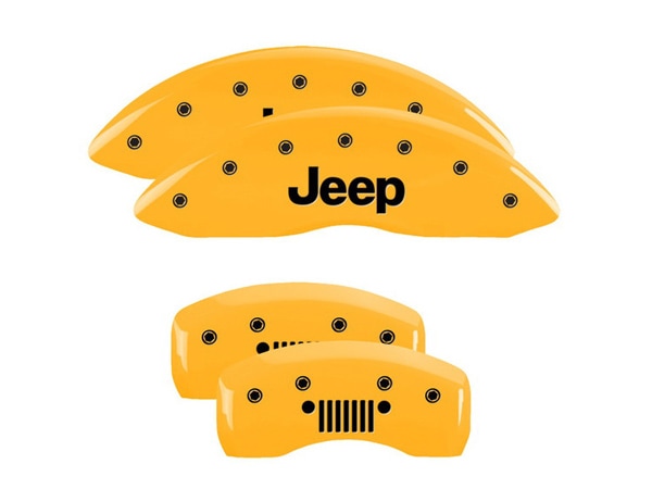 【MGP 正規品】 07-16y ジープ コンパス パトリオット 専用設計 ブレーキ キャリパーカバー イエロー Jeep ジープグリルロゴ 42003SJPLYL
