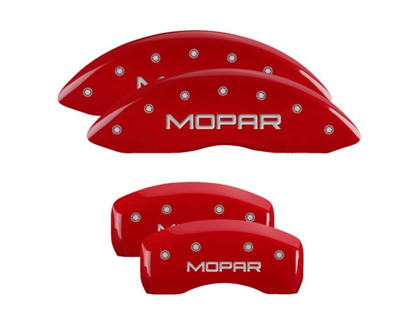 【MGP 正規品】 07-16y ジープ コンパス パトリオット 専用設計 ブレーキ キャリパーカバー レッド MOPARロゴ アルミ製 42003SMOPRD