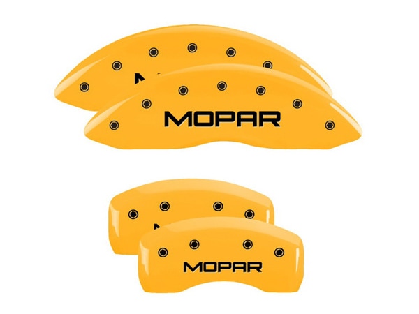 【MGP 正規品】 07-16y ジープ コンパス パトリオット 専用設計 ブレーキ キャリパーカバー イエロー MOPARロゴ アルミ製 42003SMOPYL