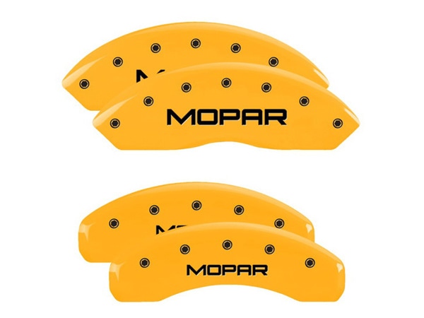 【MGP 正規品】 ジープ JK ラングラー 2ドア ラングラーアンリミテッド 4ドア | チェロキー KK 専用設計 ブレーキ キャリパーカバー イエロー MOPARロゴ 42007SMOPYL