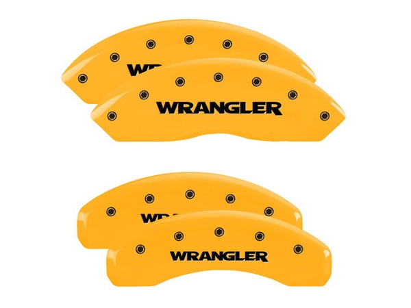【MGP 正規品】 ジープ JK ラングラー 2ドア ラングラーアンリミテッド 4ドア | チェロキー KK 専用設計 ブレーキ キャリパーカバー イエロー ラングラーロゴ 42007SWRGYL 1台分 セット