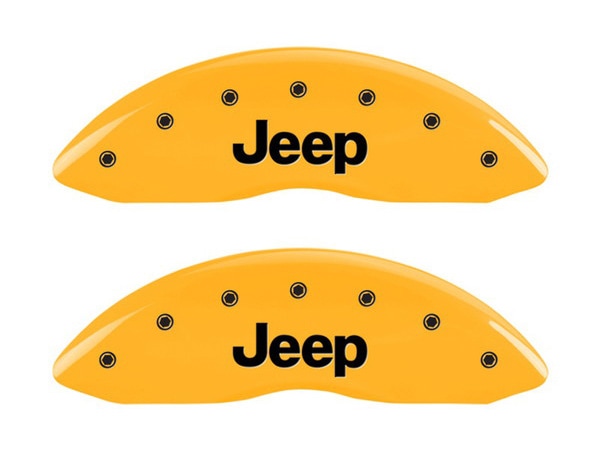 【MGP 正規品】 ジープ 08-19y コンパス 08-17y パトリオット 専用設計 ブレーキ キャリパーカバー イエロー Jeepロゴ アルミ製 42011FJEPYL