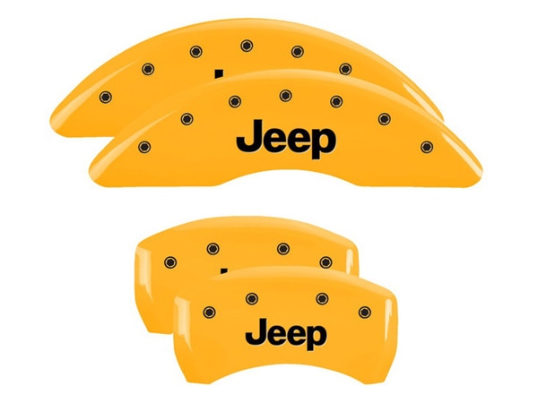 【MGP 正規品】 14-21y ジープ チェロキー KL 専用設計 ブレーキ キャリパーカバー イエロー Jeepロゴ アルミ製 42012SJEPYL 1台分 セット