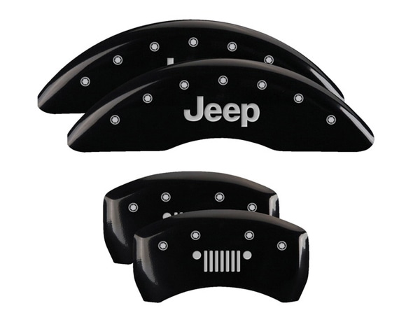 【MGP 正規品】 14-21y ジープ チェロキー KL 専用設計 ブレーキ キャリパーカバー ブラック Jeep ジープグリルロゴ アルミ製 42012SJEPBK