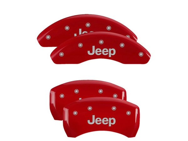 【MGP 正規品】 14-21y ジープ チェロキー KL 専用設計 ブレーキ キャリパーカバー レッド Jeepロゴ アルミ製 42013SJEPRD 1台分 セット