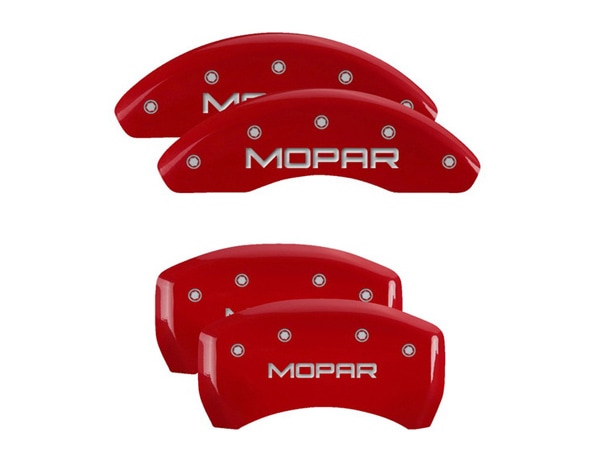 【MGP 正規品】 14-21y ジープ チェロキー KL 専用設計 ブレーキ キャリパーカバー レッド MOPARロゴ アルミ製 42013SMOPBK 1台分 セット