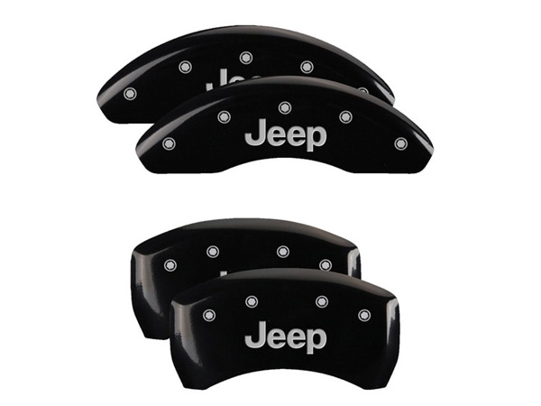 【MGP 正規品】 ジープ 15-17y レネゲート 18-21y コンパス 専用設計 ブレーキ キャリパーカバー ブラック Jeepロゴ アルミ製 42016SJEPBK