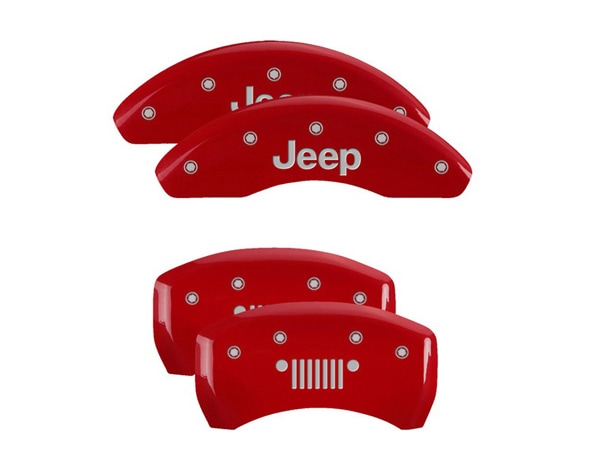 【MGP 正規品】 15-21y ジープ レネゲート コンパス 専用設計 ブレーキ キャリパーカバー レッド Jeep ジープグリルロゴ 42016SJPLRD
