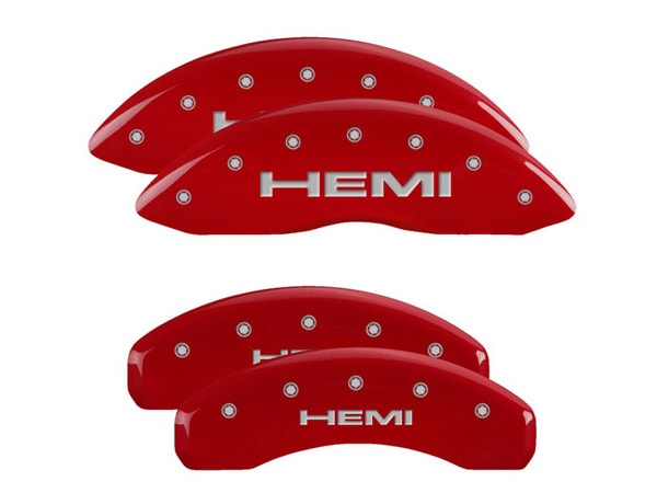 【MGP 正規品】 11-21y ジープ グランドチェロキー WK 専用設計 ブレーキ キャリパーカバー レッド HEMIロゴ アルミ製 42020SHEMRD