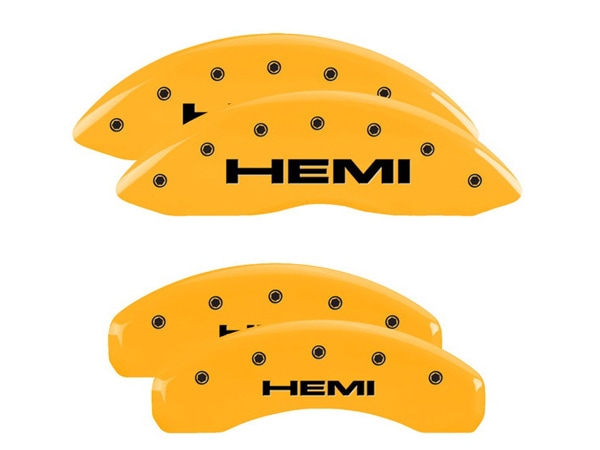 【MGP 正規品】 11-21y ジープ グランドチェロキー WK 専用設計 ブレーキ キャリパーカバー イエロー HEMIロゴ アルミ製 42020SHEMYL