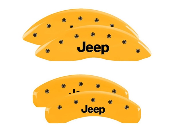 【MGP 正規品】 11-21y ジープ グランドチェロキー WK 専用設計 ブレーキ キャリパーカバー イエロー Jeepロゴ アルミ製 42020SJEPYL