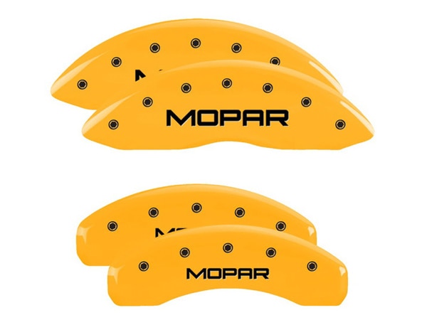 【MGP 正規品】 11-21y ジープ グランドチェロキー WK 専用設計 ブレーキ キャリパーカバー イエロー MOPARロゴ アルミ製 42020SMOPYL