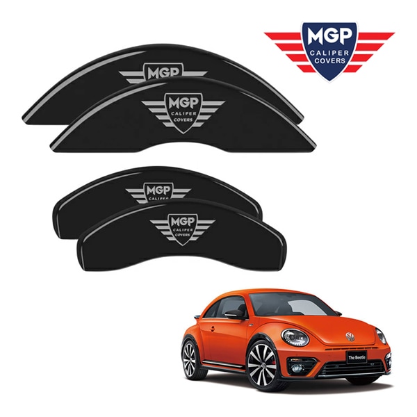 【MGP 正規品】 フォルクスワーゲン ザ・ビートル 16C系 専用設計 ブレーキ キャリパーカバー ブラック MGPロゴ アルミ製 11209SMGPBK