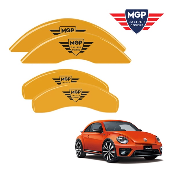 【MGP 正規品】 フォルクスワーゲン ザ・ビートル 16C系 専用設計 ブレーキ キャリパーカバー イエロー MGPロゴ アルミ製 11209SMGPYL