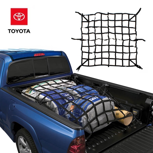 USトヨタ純正 ラゲッジネット トランクネット フック付 荷物 固定 荷崩れ防止 長さ:約150?220cm 05-15y トヨタ タコマ ショートベッド