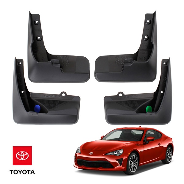 USトヨタ純正 マッドガード マッドフラップ 泥除け 1台分 フロント リア 左右セット 取り付け用ビス付き トヨタ 86 ZN6型 スバル BRZ ZC6型 