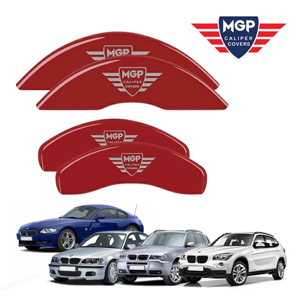 【MGP 正規品】 BMW 330xi,I,ci X3 Z4 X1 専用設計 ブレーキ キャリパーカバー レッド MGPロゴ アルミ製 22019SMGPRD 1台分 セット