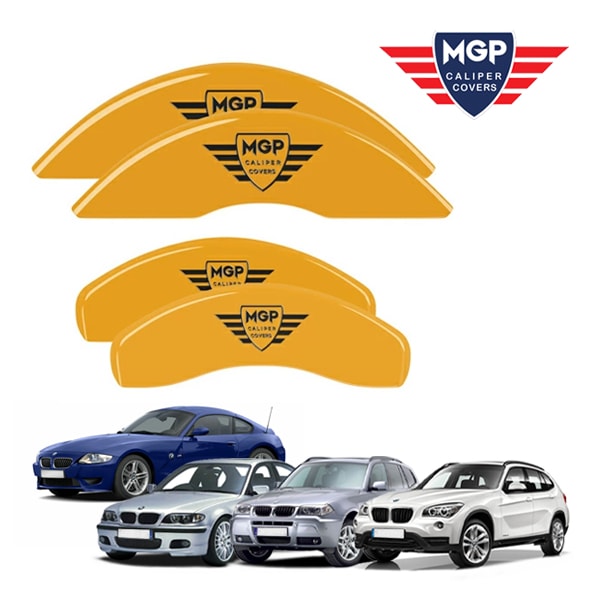 【MGP 正規品】 BMW 330xi,I,ci X3 Z4 X1 専用設計 ブレーキ キャリパーカバー イエロー MGPロゴ アルミ製 22019SMGPYL 1台分 セット