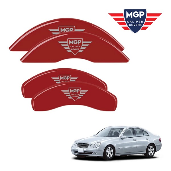 【MGP 正規品】 メルセデス・ベンツ E500 W211 専用設計 ブレーキ キャリパーカバー レッド MGPロゴ アルミ製 23105SMGPRD 1台分 セット