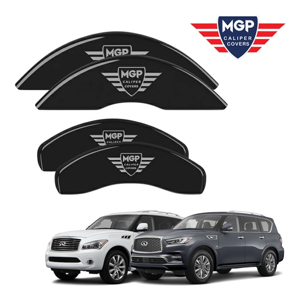 【MGP 正規品】 インフィニティー 11-13y QX56 14-20y QX80 専用設計 ブレーキ キャリパーカバー ブラック MGPロゴ アルミ製 37029SMGPBK