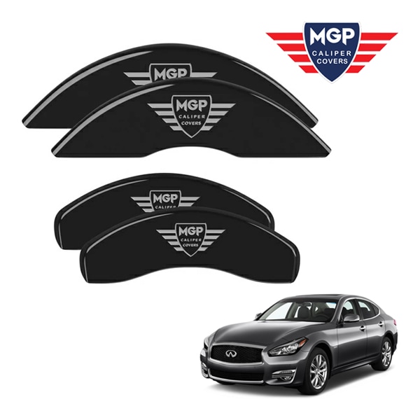 【MGP 正規品】 15-19y インフィニティ Q70 (フーガ) 専用設計 ブレーキ キャリパーカバー ブラック MGPロゴ アルミ製 37025SMGPBK