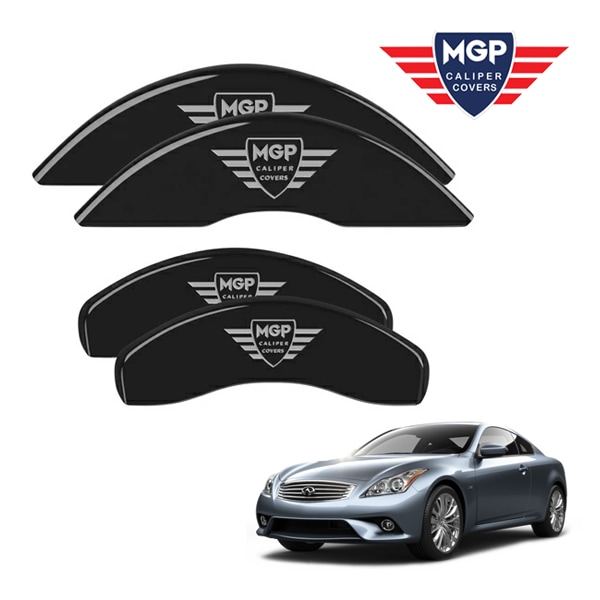 【MGP 正規品】 14-15y インフィニティ Q60クーペ (スカイラインクーペ) 専用設計 ブレーキ キャリパーカバー ブラック MGPロゴ 37024SMGPBK