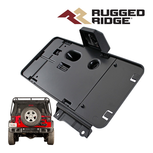 【RUGGED RIDGE 正規品】 ジープ JK ラングラー 2ドア | ラングラー アンリミテッド 4ドア リア ナンバープレート 移設キット 11233.07 バルブ付 ナンバーフレーム ラギッドリッジ
