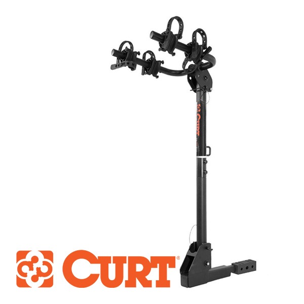 【CURT 正規品】 サイクルキャリア バイクラック サイクルラック 18021 1.25インチ & 2インチ角 ヒッチ対応 自転車 2台積載 40kgまで ブラックパウダーコート仕上げ
