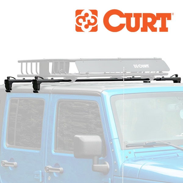 【CURT 正規品】 ルーフラック クロスバー ルーフキャリア 18122 2本セット ベースキャリア ルーフバー フット ジープ JL ラングラー 2ドア/4ドア JT グラディエーター ハードトップ装着車用